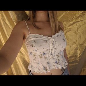 white crop top